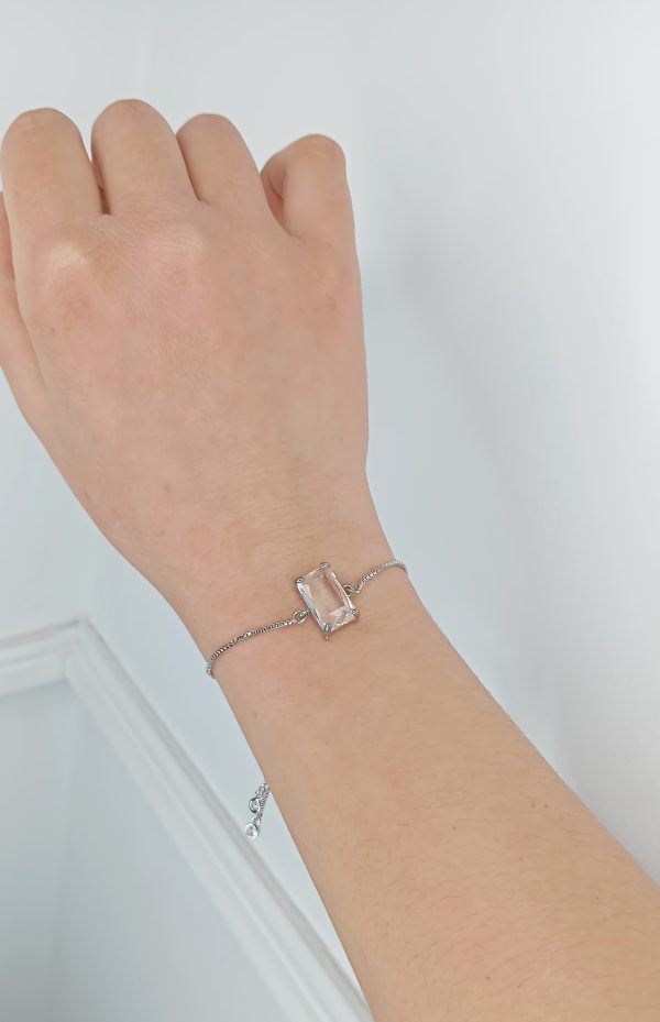 BRACCIALE con cristallo trasparente
