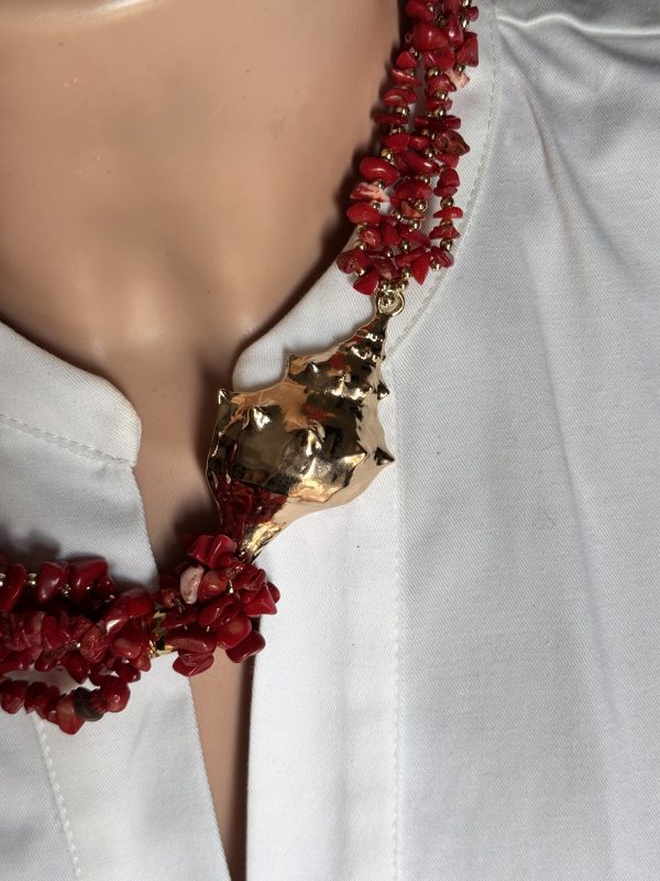 COLLANA multifilo e conchiglia grande - immagine 3